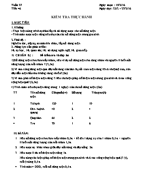 Giáo án Công nghệ 8 - Tiết 46 Kiểm tra thực hành